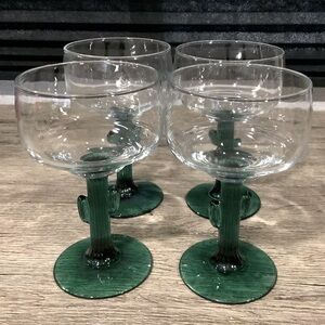 Cactus Stem Margarita Glasses - Set of 4
